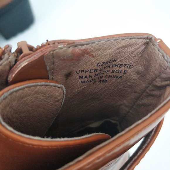 Jeffrey Campbell Czech Brown Combat Boots 7.5 - Picture 6 of 8